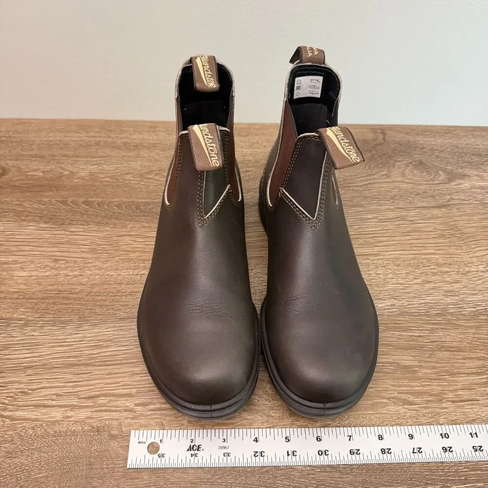 Blundstone 500 Chelsea Boots Stout Brown Leather AU 7.5 US 8.5 Men 10 Womens
